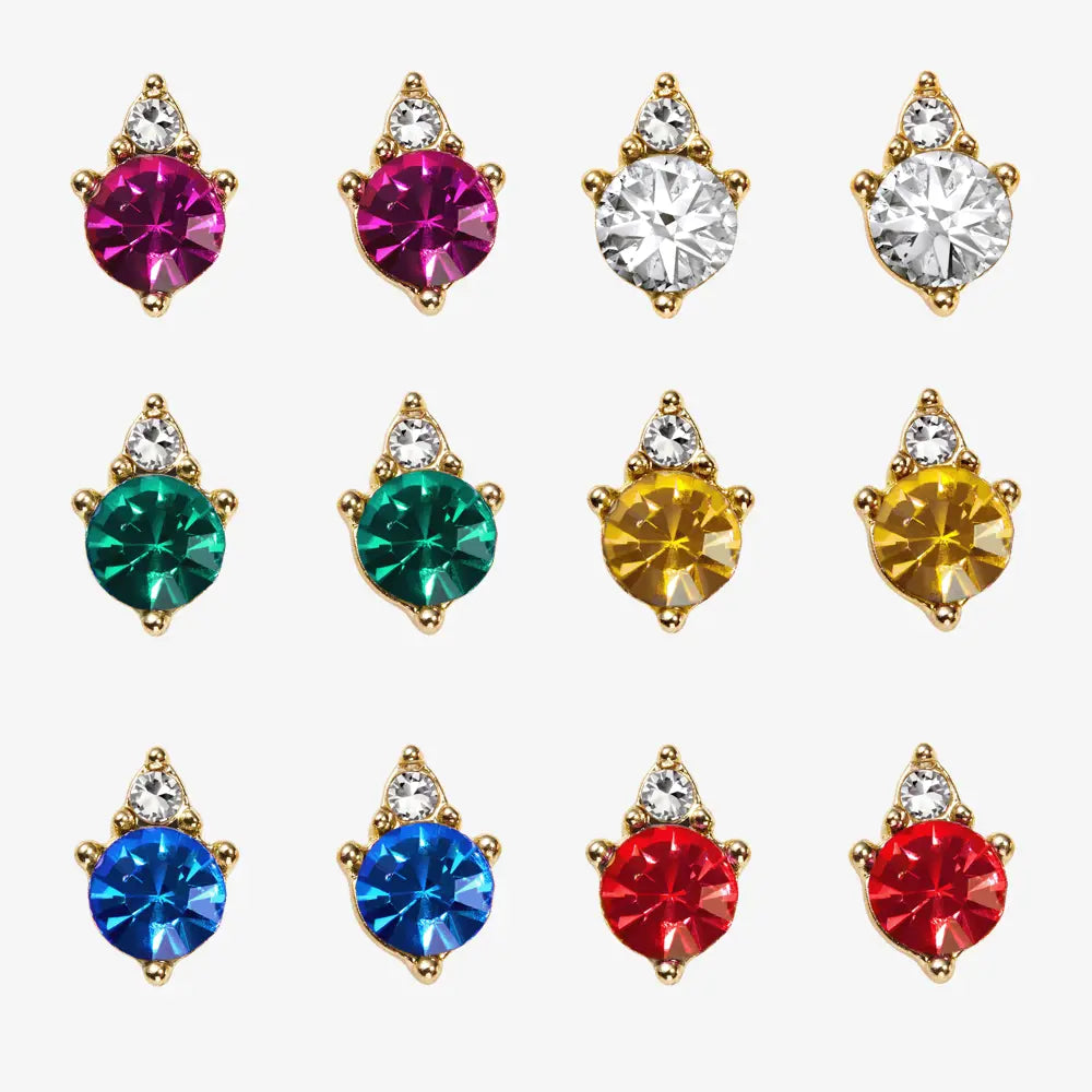 6 Pares de Aretes Hidden Gems