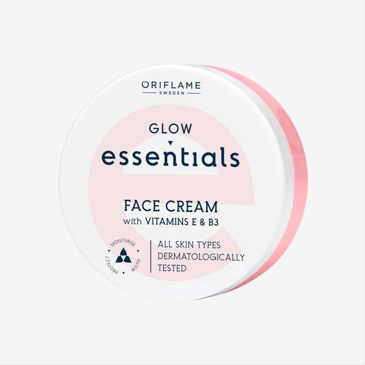 Crema Facial Aclaradora con Vitaminas E & B3 Glow Essentials