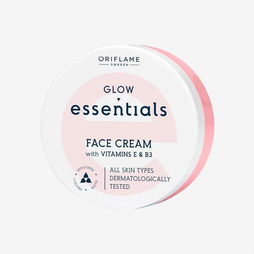 Crema Facial Aclaradora con Vitaminas E & B3 Glow Essentials