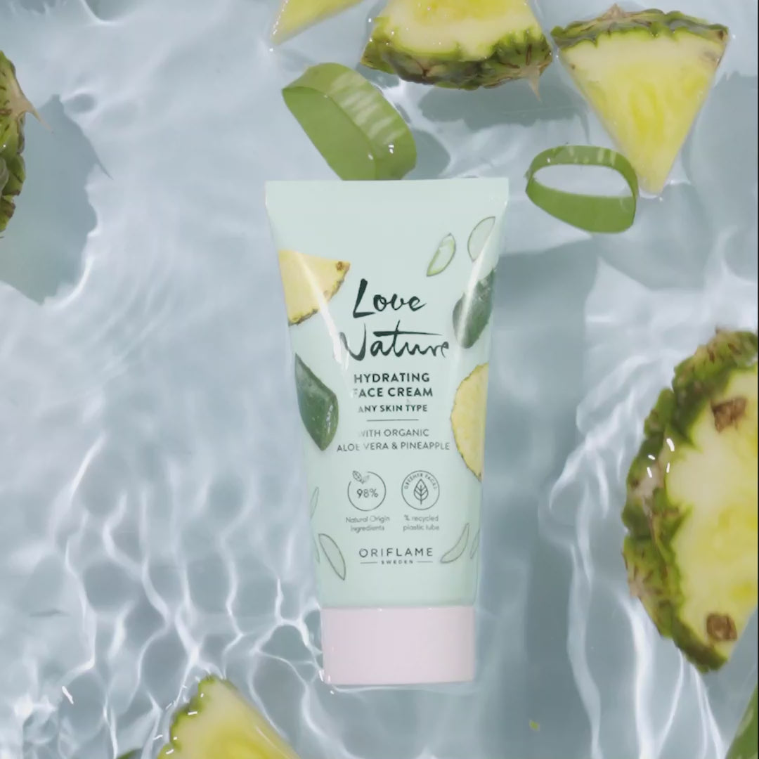 Crema Facial Hidratante con Aloe Vera y Piña Orgánicos Love Nature