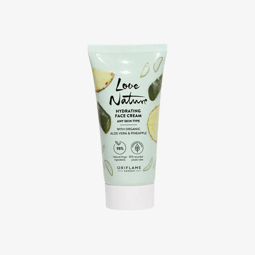 Crema Facial Hidratante con Aloe Vera y Piña Orgánicos Love Nature