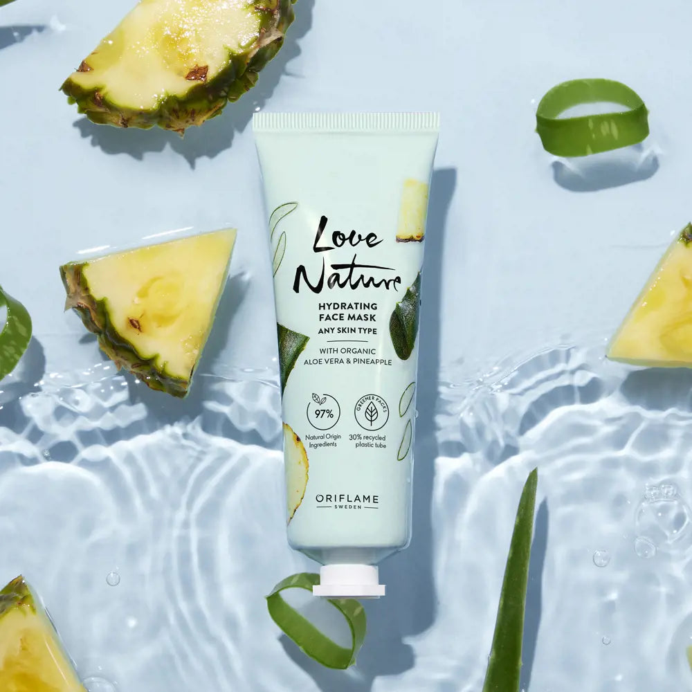 Mascarilla Facial Hidratante con Aloe y Piña Orgánicos Love Nature